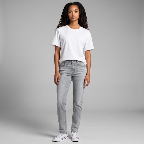 Ag Adriano Goldschmied Denim - AG Adriano Goldschmied The Aubrey Skinny Straight Jeans Womens Size 26 Grey